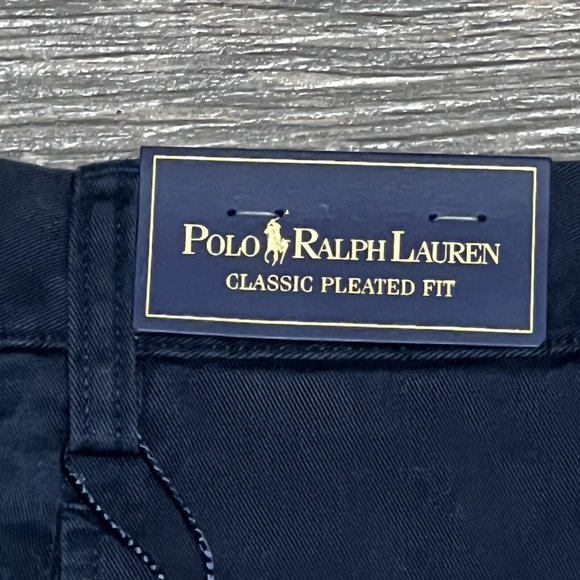 NWT $85 Polo Ralph Lauren Pleated Shorts 50B Big & Tall Classics Navy Blue 50 - Picture 14 of 14